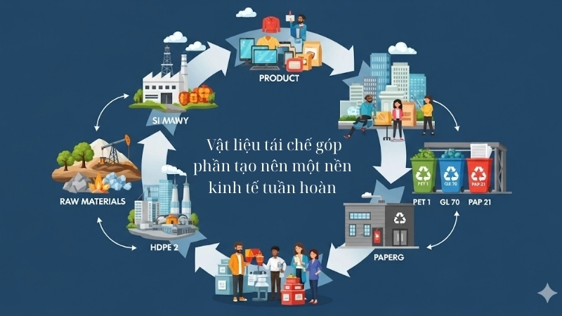 Vật liệu tái chế góp phần tạo nên một nền kinh tế tuần hoàn