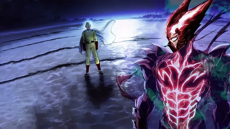 Trang trí màn hình với saitama vs garou wallpaper