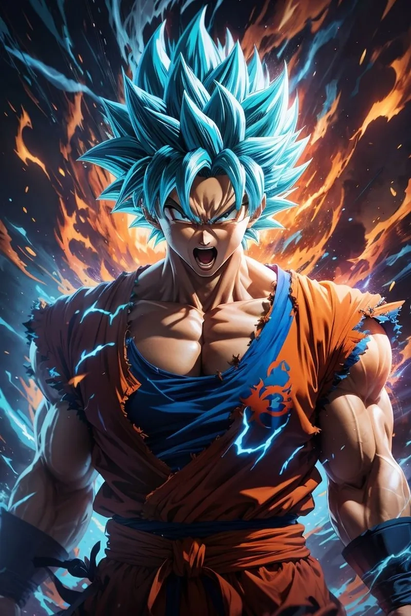 Khám phá kiểu tóc ấn tượng của goku tóc xanh