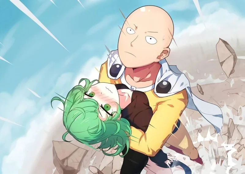 Ngắm cặp siêu anh hùng saitama x tatsumaki