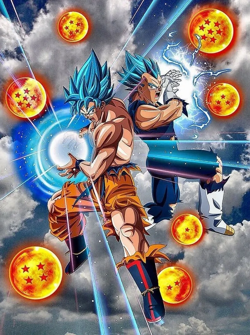 Ngắm nhìn màn kết hợp bất bại vegeta x goku
