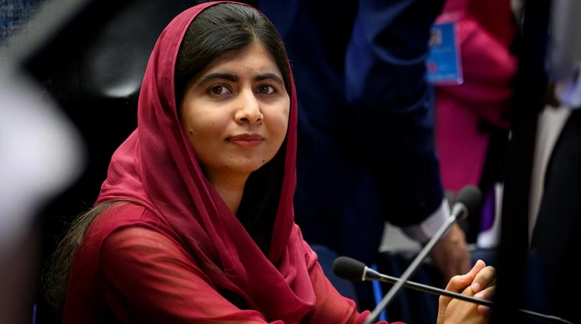 Ảnh cận mặt Malala Yousafzai tại phiên họp Liên Hợp Quốc