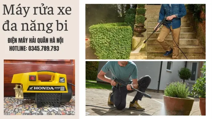 Máy rửa xe biến hình làm sạch sân vườn nhanh chóng siêu tốc