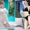 Gái xinh bikini hai mảnh khoe thân hình đồng hồ cát nóng bỏng