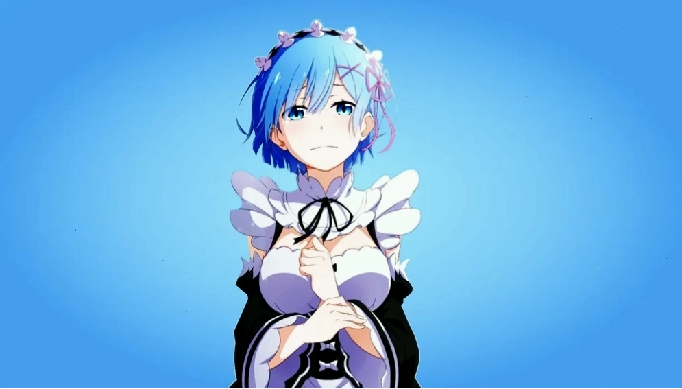 Ảnh anime nữ xanh dương với phong cách nghệ thuật