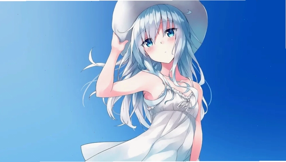 Ảnh anime tóc xanh chill với không khí thư giãn
