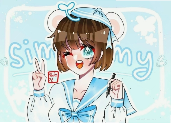 Ảnh nền Simmy chibi cute phong cách dễ thương