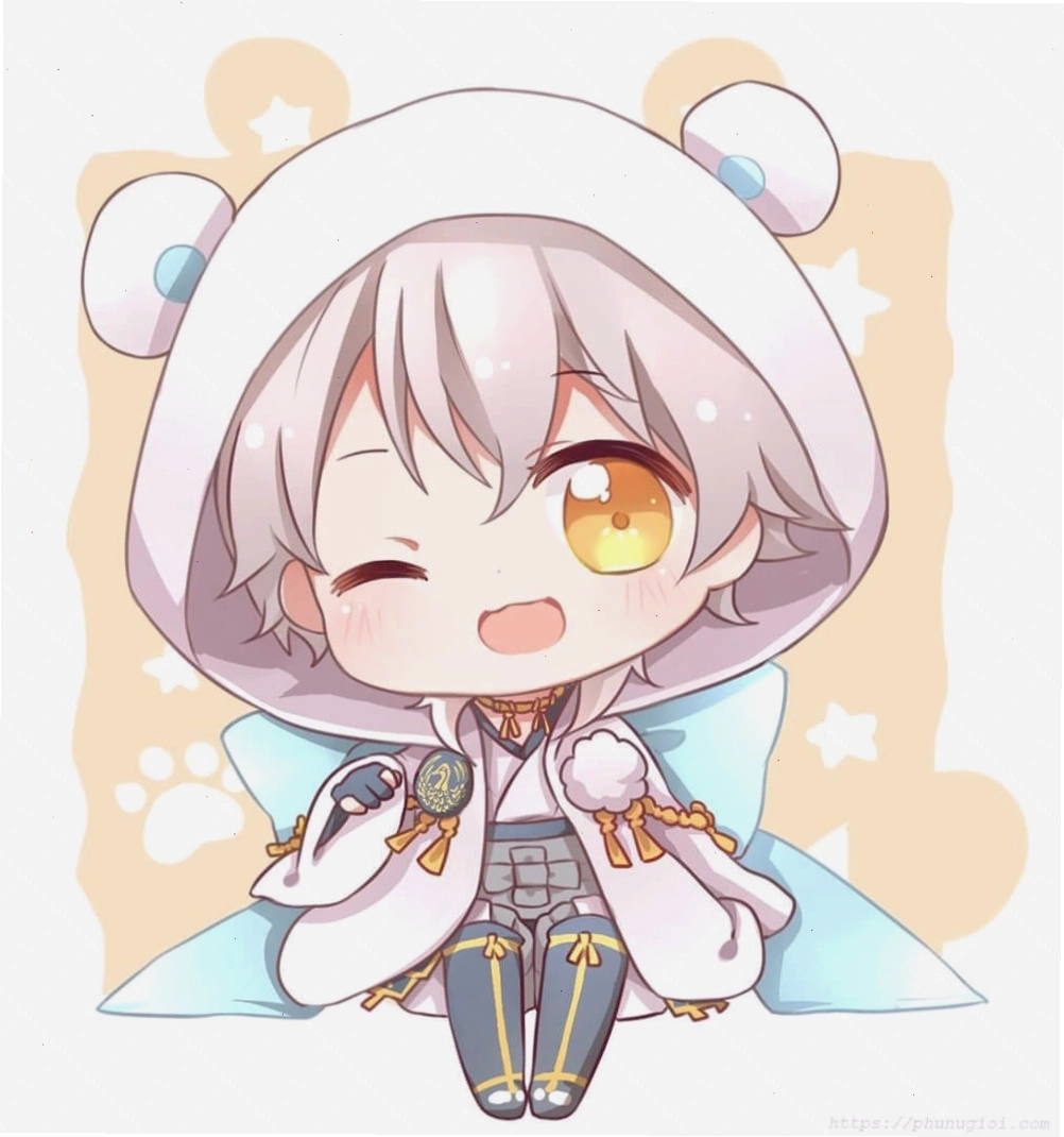 Anime chibi nam với trang phục học sinh