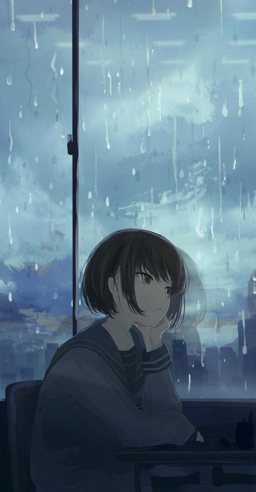 Anime girls and women với vẻ đẹp trầm buồn