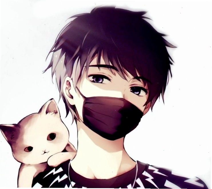 Anime nam ngầu lạnh lùng với biểu cảm trầm tư