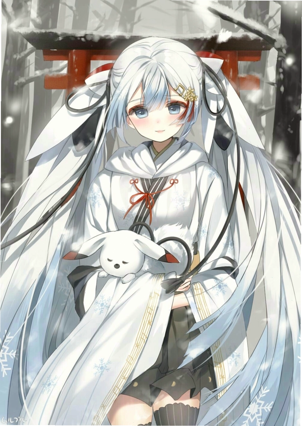 Anime nữ chính tóc trắng với vẻ đẹp đằm thắm
