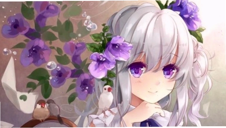 Anime nữ tóc trắng với ánh mắt quyến rũ và cá tính