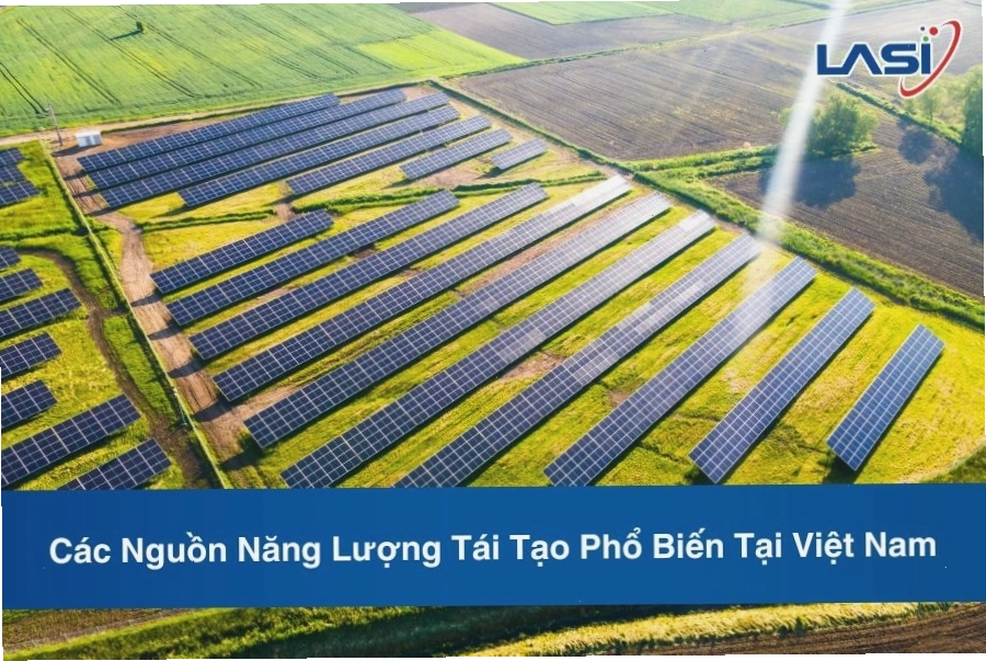 Bản đồ Việt Nam với các biểu tượng năng lượng tái tạo