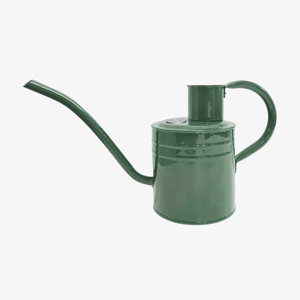 Bình tưới cây kim loại màu xanh lá cây