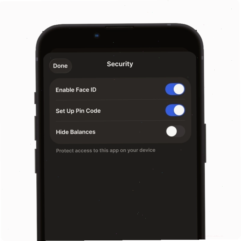 Cài đặt bảo mật ví Gem Wallet