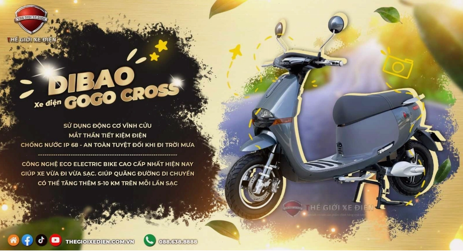 Cận cảnh động cơ xe máy điện Dibao Gogo Cross