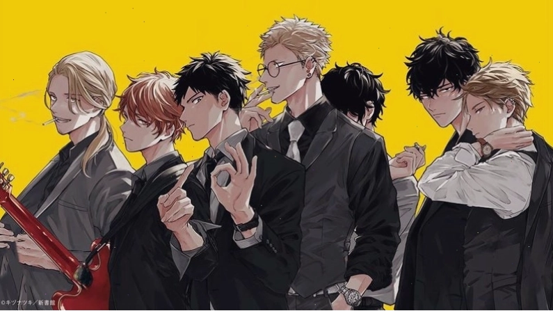 Cảnh hai nam sinh trong truyện tranh anime học đường