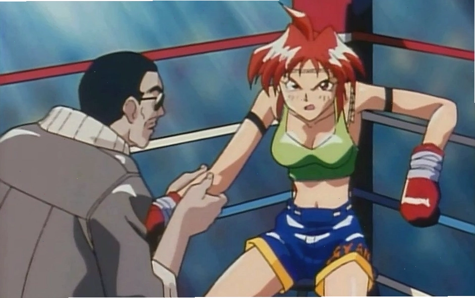 Cảnh hành động trong một bộ anime boxing