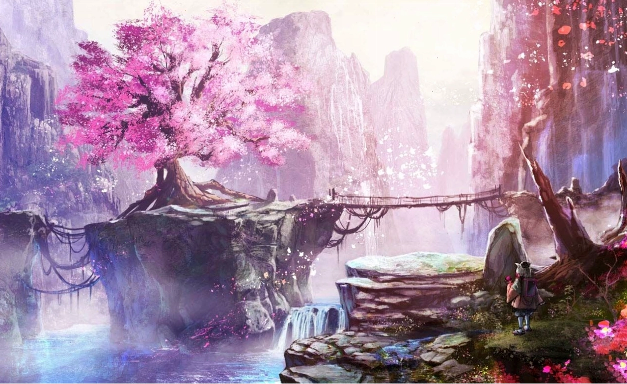 Cảnh thành phố anime về đêm lung linh ánh đèn