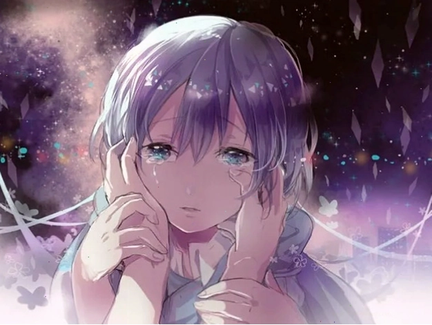 Cô gái anime buồn với ánh mắt chất chứa tâm sự