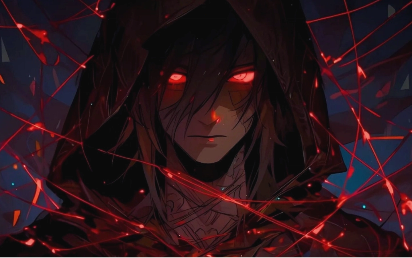Cô gái anime với đôi mắt bí ẩn trong không khí ma mị và lạnh lùng