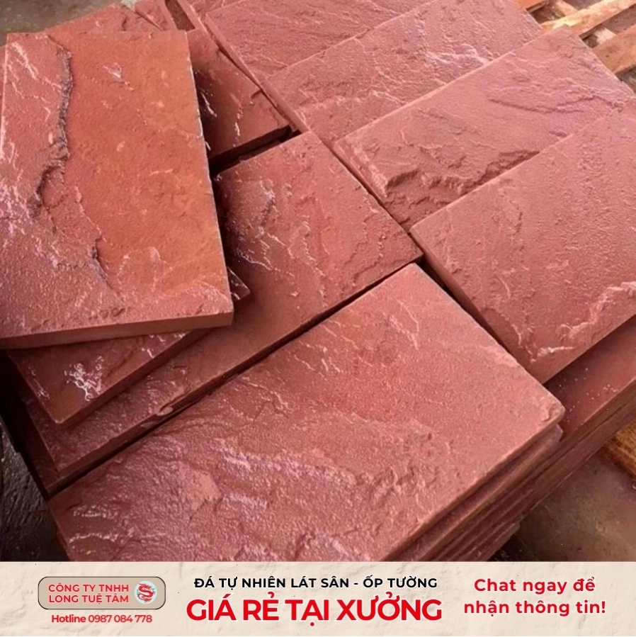 Đá sa thạch đỏ với vân đá ấn tượng