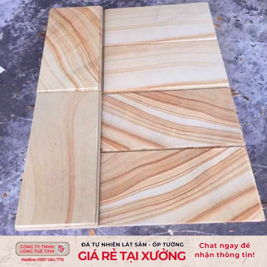 Đá sa thạch vàng với gam màu ấm áp