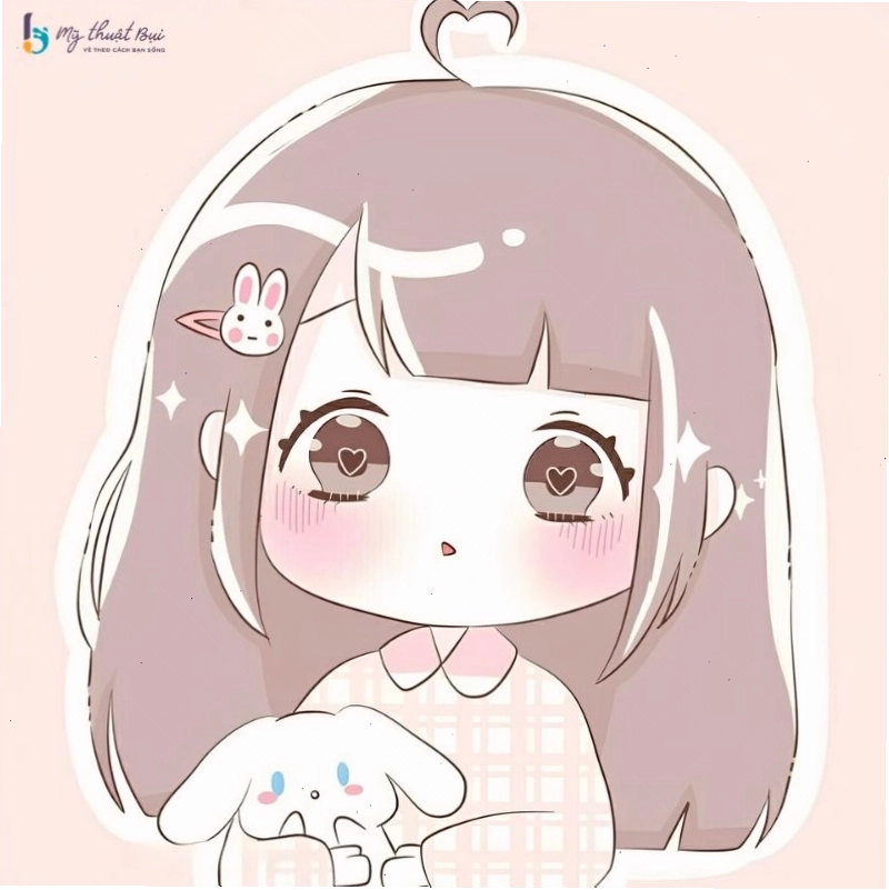 Hình ảnh anime chibi nữ dễ thương trong trang phục mùa đông ấm áp