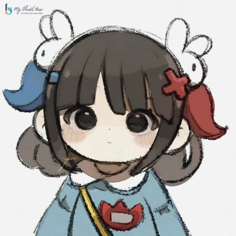Hình ảnh anime chibi nữ dễ thương với phong cách đơn giản dễ vẽ