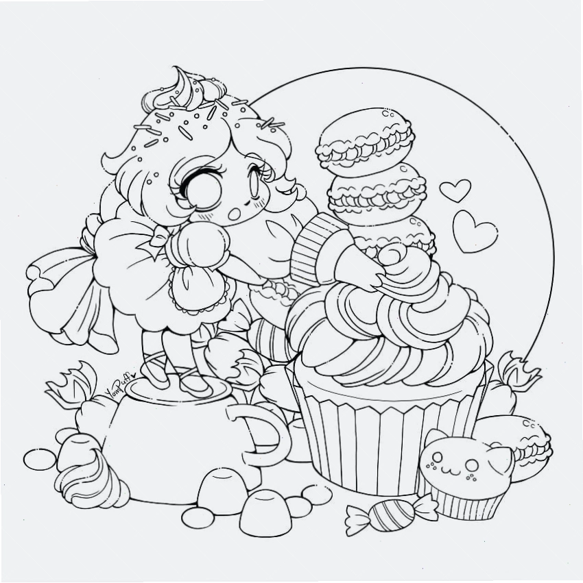 Hình ảnh anime cute đẹp và đáng yêu với tông màu pastel