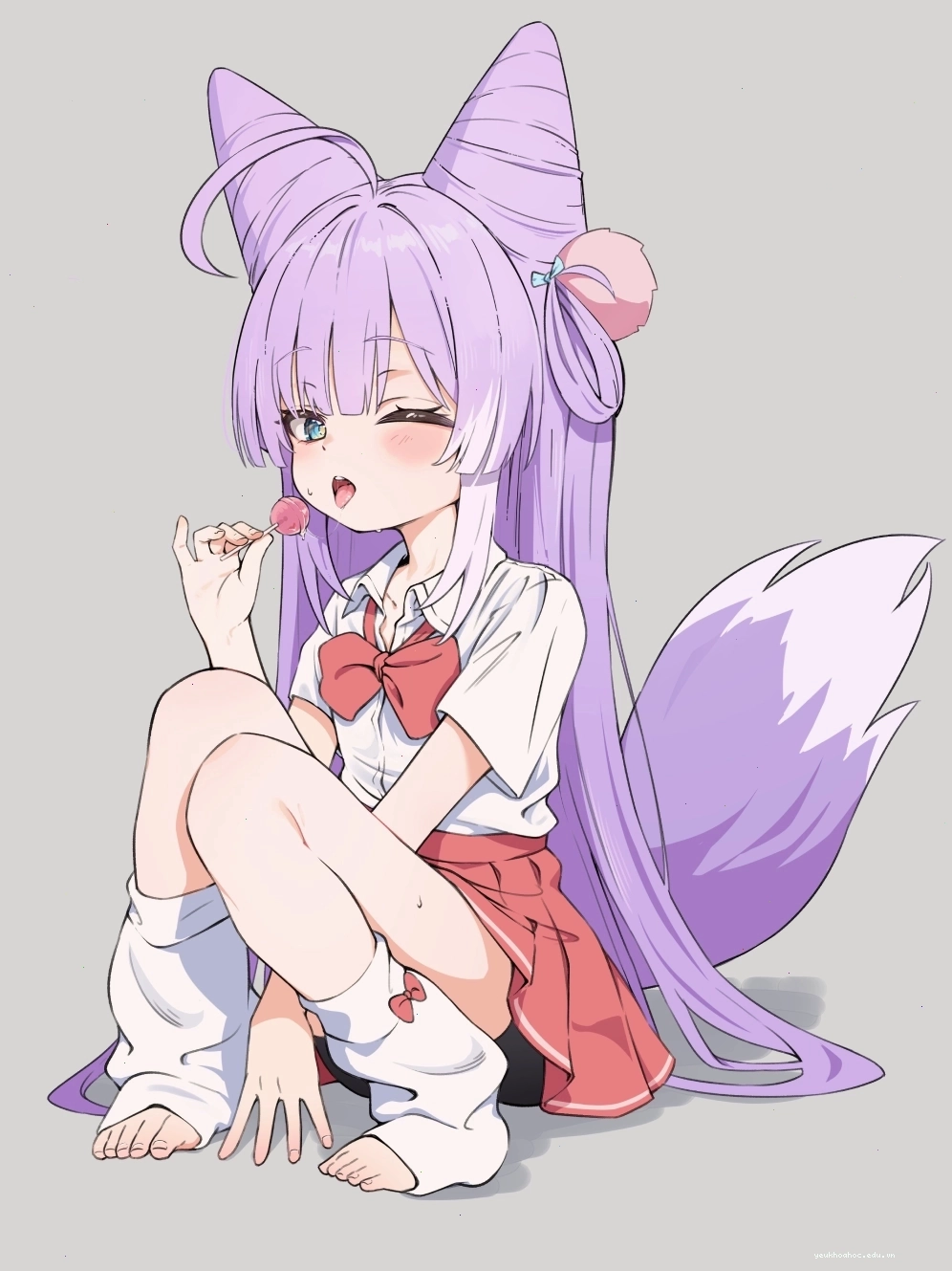 Hình ảnh anime hồ ly chín đuôi đầy quyền năng