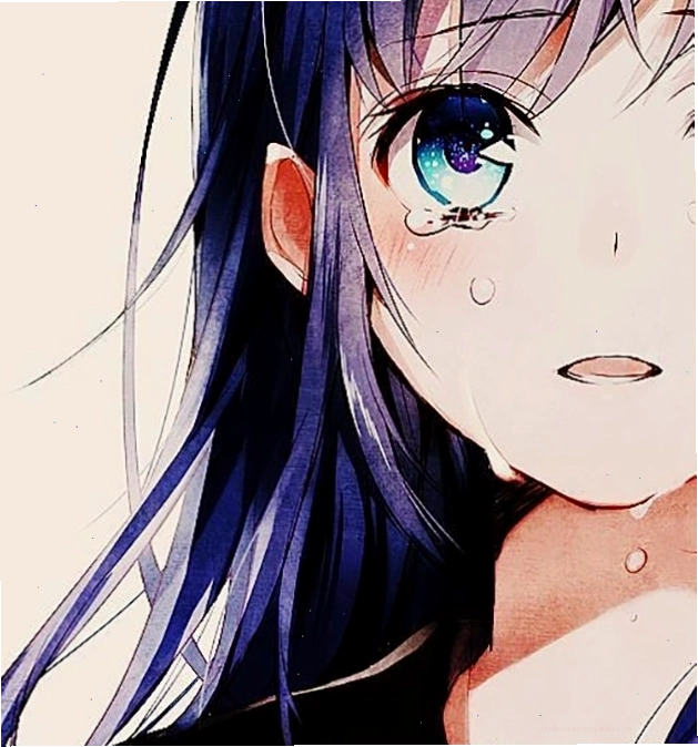 Hình ảnh nữ anime buồn khóc đầy tuyệt vọng