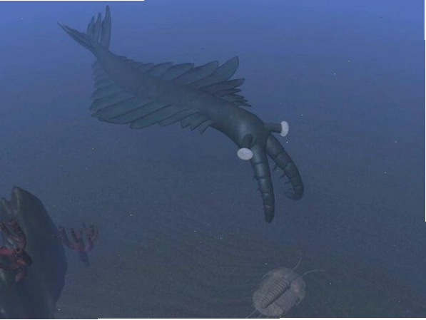 Hình ảnh phục dựng loài Anomalocaris, sinh vật biển cổ đại