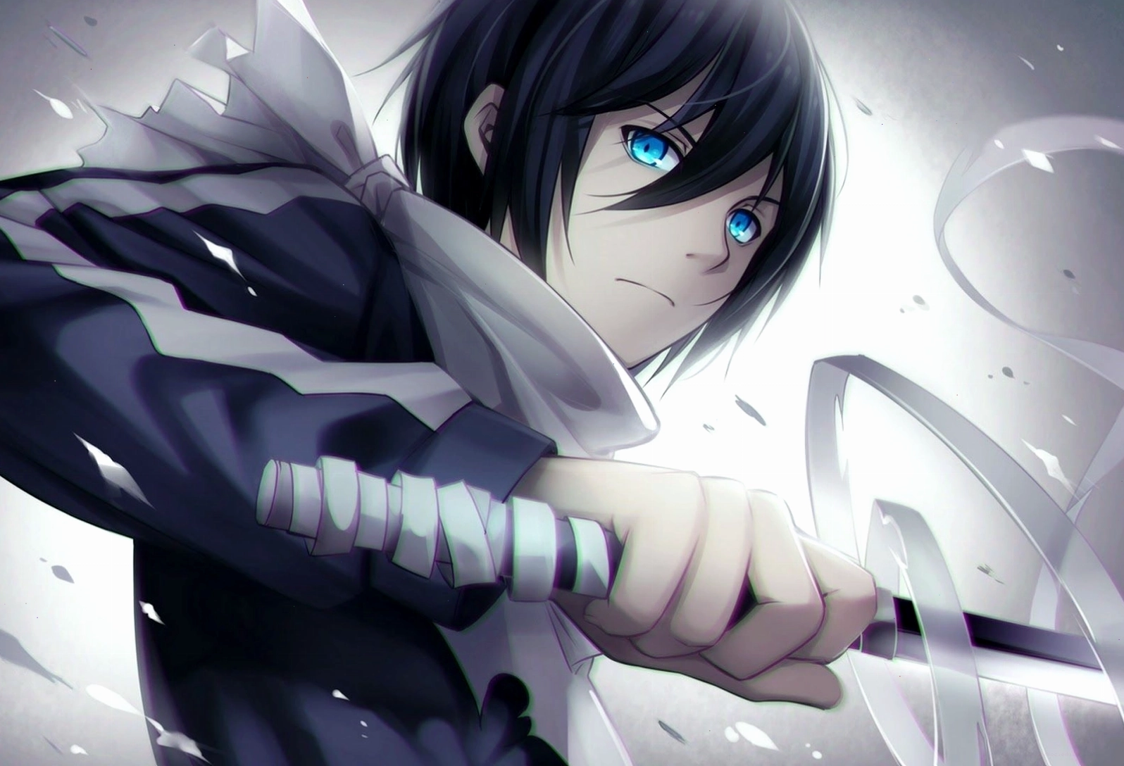Hình nền anime boy ngầu với hiệu ứng ánh sáng đặc biệt