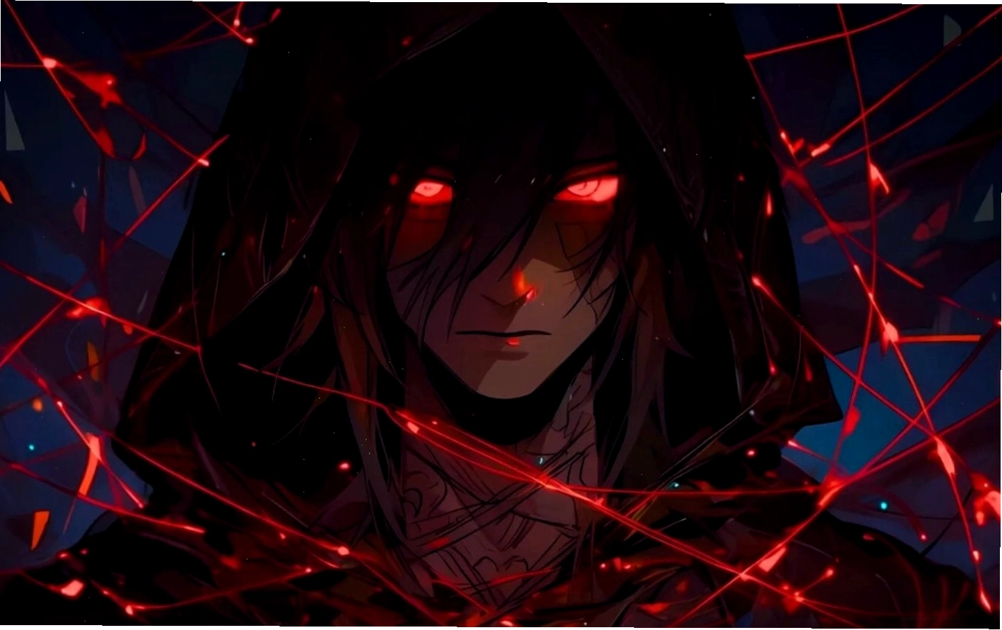 Hình nền anime ma mị, lạnh lùng với đôi mắt bí ẩn
