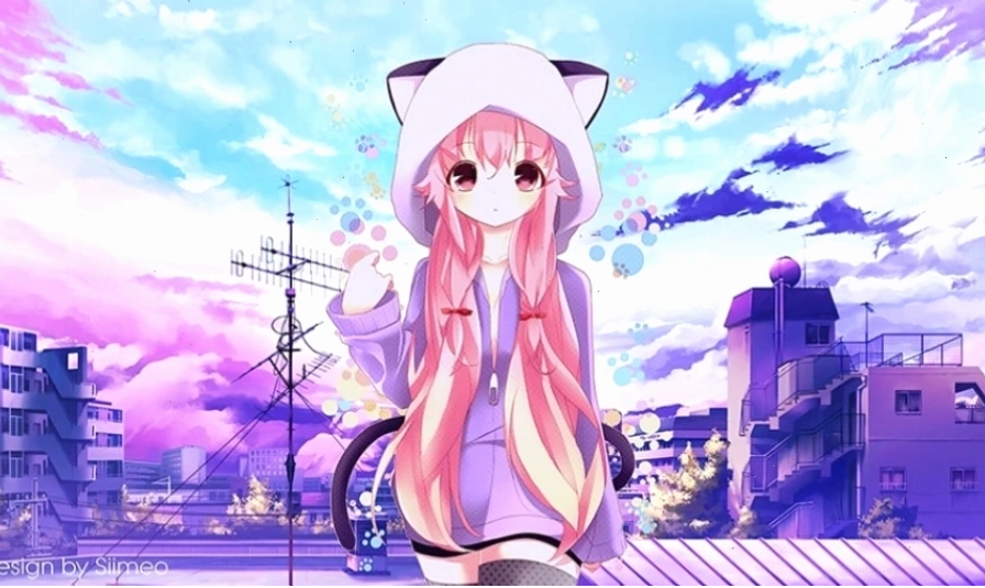 Hình nền anime với nhân vật chibi đáng yêu