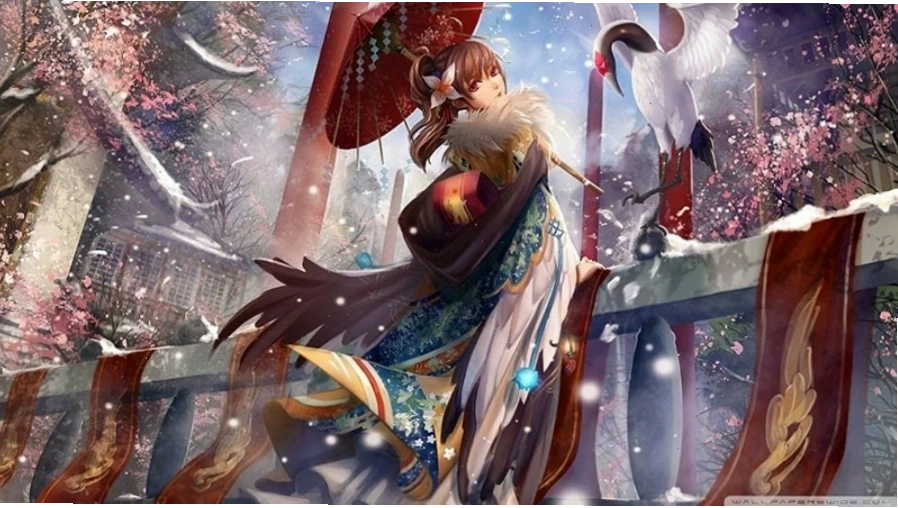 Hình nền máy tính Anime 3D với hiệu ứng