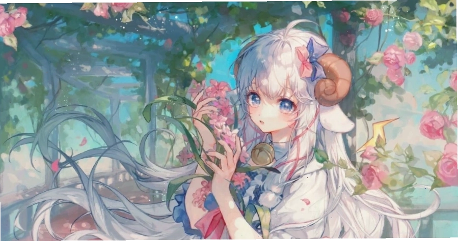 Hình nền máy tính anime cute với nhân vật nữ đáng yêu
