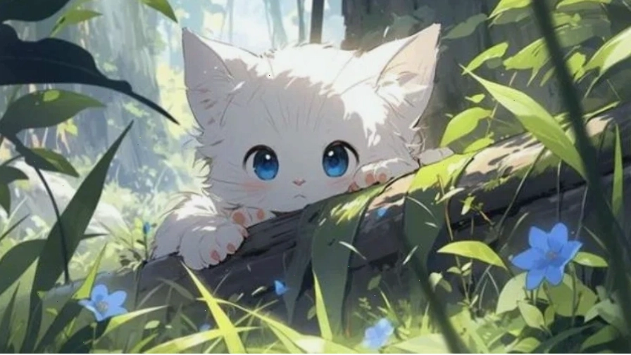 Hình nền máy tính Anime với nhân vật hành động