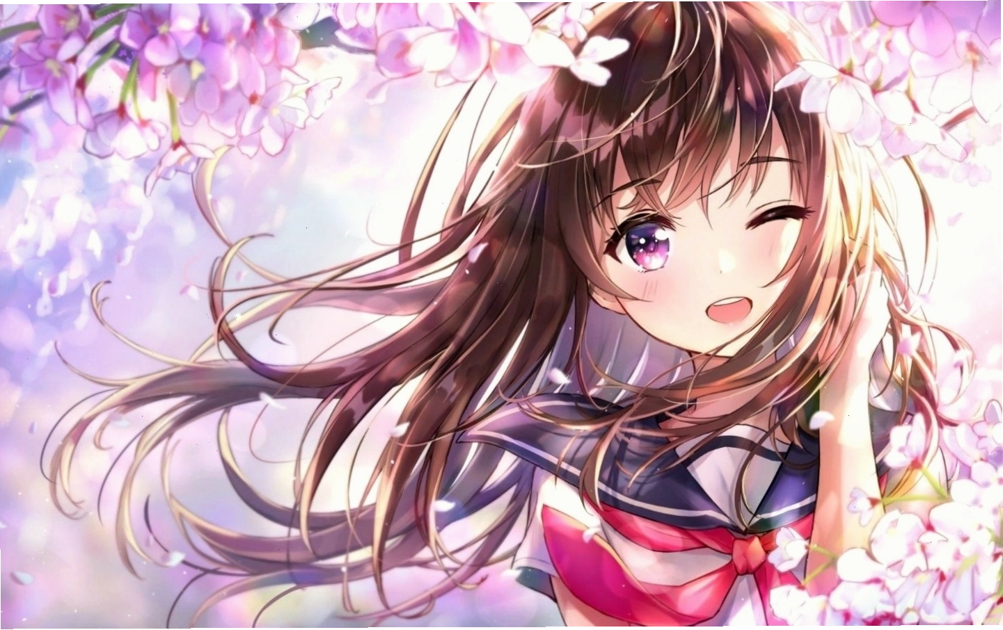 Hình nền nhân vật anime nữ cực đáng yêu với trang phục dễ thương