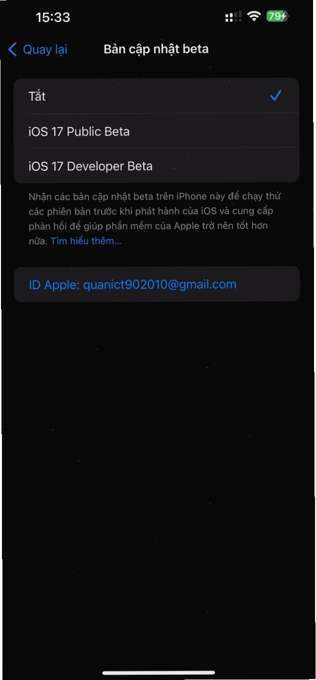 Hướng dẫn cập nhật iOS 17 RC