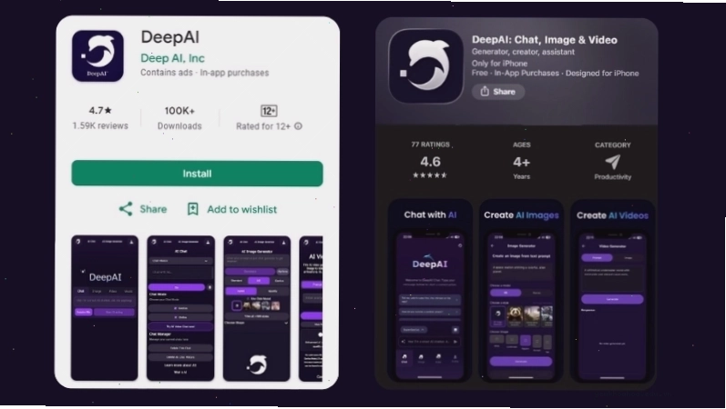 Hướng dẫn tải ứng dụng DeepAI trên CH Play và App Store