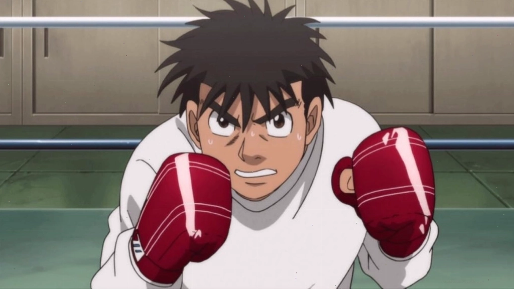 Ippo Makunouchi trong một trận đấu kịch tính của anime boxing Hajime no Ippo