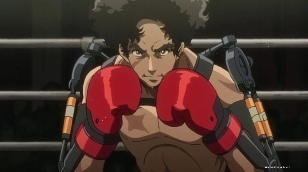 Joe trong trận đấu với thiết bị Megalobox
