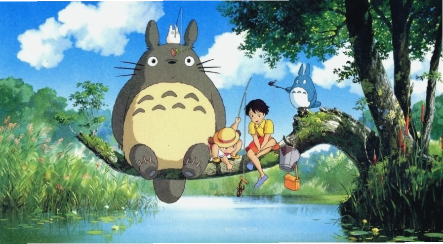 Khu rừng xanh mát trong Anime 3D với ánh sáng xuyên qua tán lá