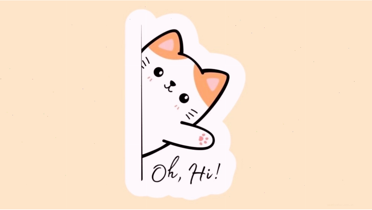 Mèo anime đang chơi đùa với ánh sáng