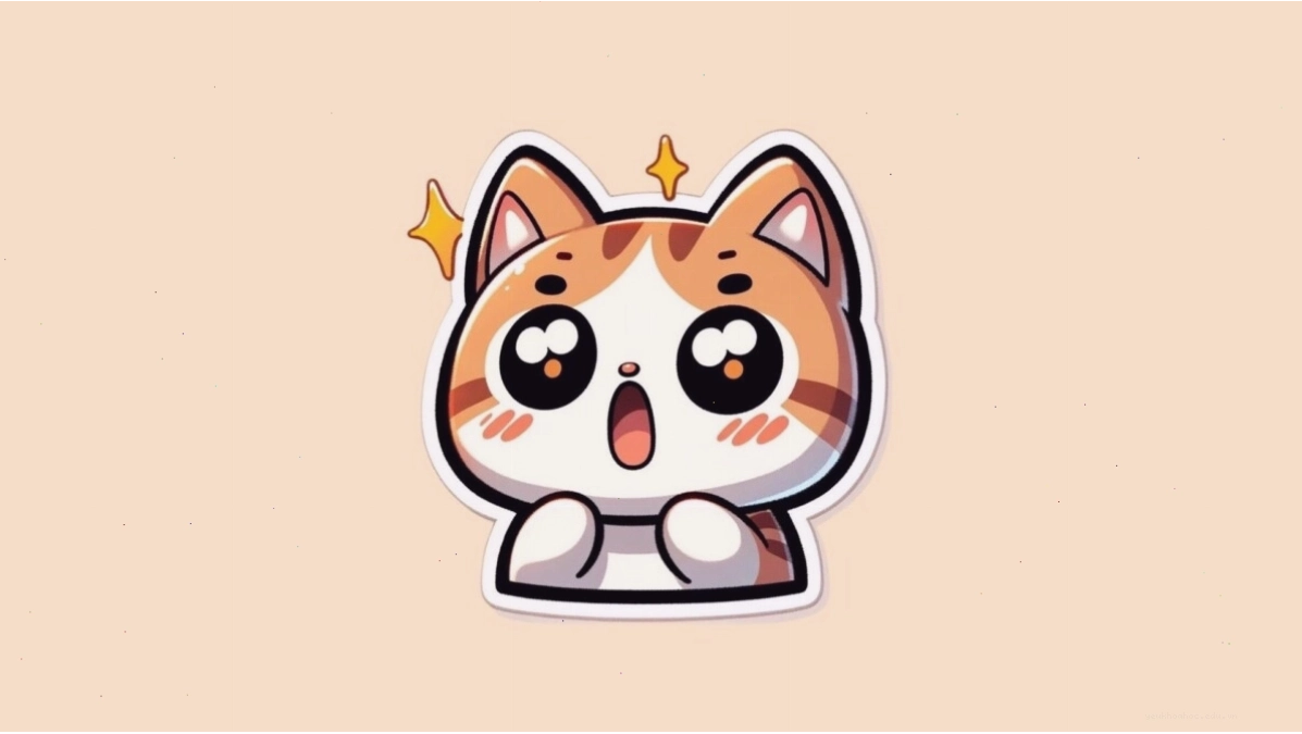 Mèo anime đang ngủ say sưa trên đám mây