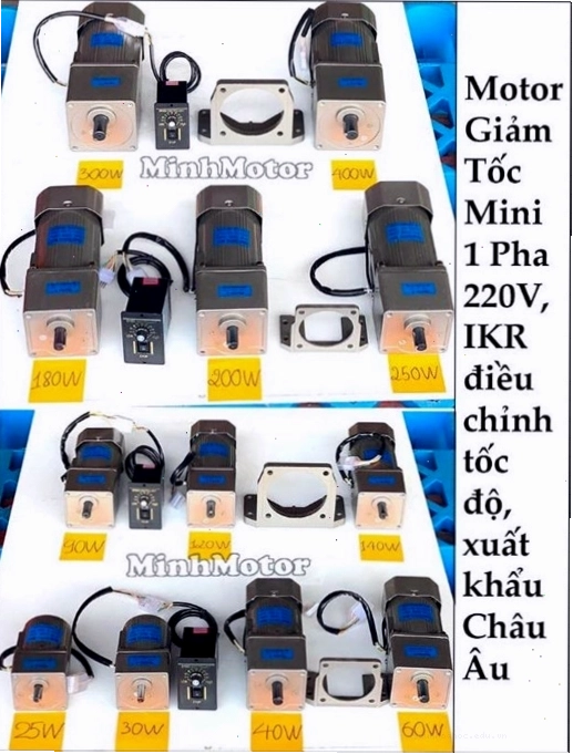 Motor giảm tốc mini 1 pha 220V với thiết kế nhỏ gọn