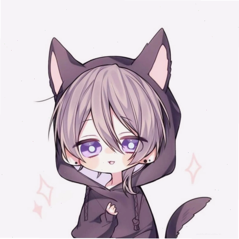 Nhân vật anime chibi nam đang vui đùa