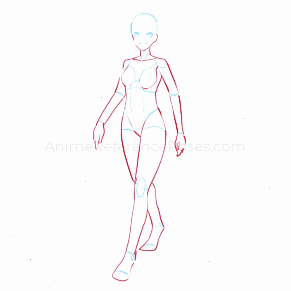 Nhân vật nữ đang bước đi tự tin trên đường phố